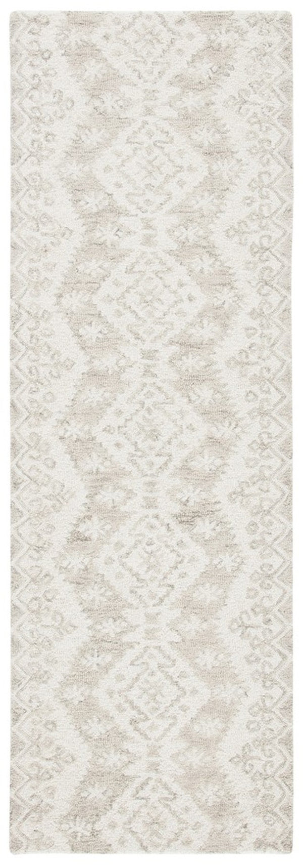 Micro-Loop 952  Hand Tufted 100% Fine Indian Wool Pile Rug Ivory / Beige