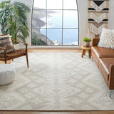 Micro-Loop 952  Hand Tufted 100% Fine Indian Wool Pile Rug Ivory / Beige