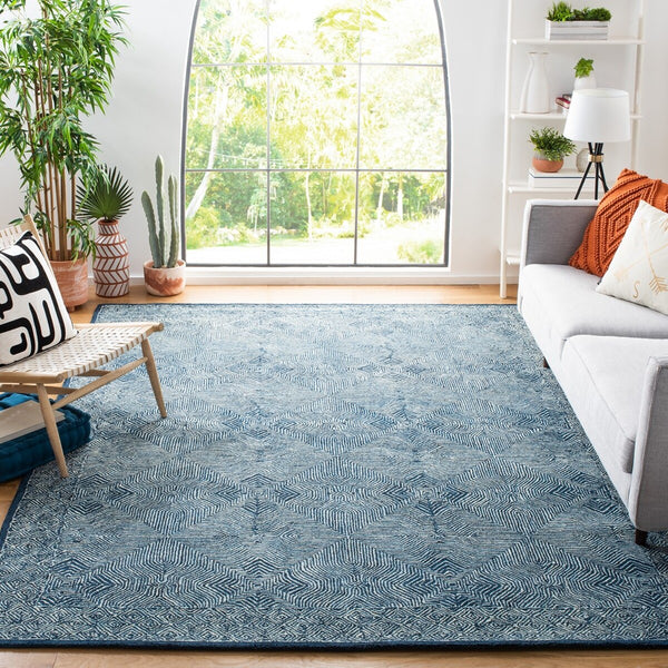 Safavieh Micro-Loop 975 Hand Tufted 80% Wool and 20% Cotton Contemporary Rug MLP975N-8