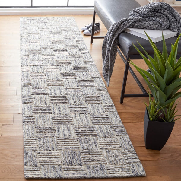 Safavieh Micro-Loop 976 Hand Tufted 80% Wool and 20% Cotton Contemporary Rug MLP976F-8