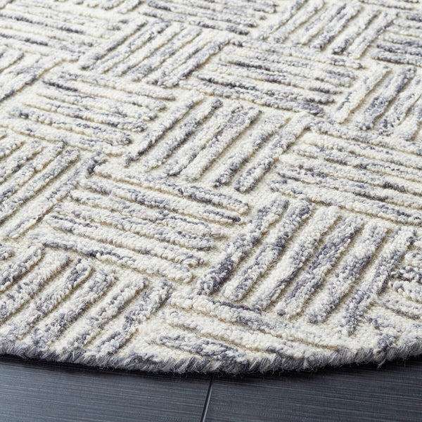Safavieh Micro-Loop 976 Hand Tufted 80% Wool and 20% Cotton Contemporary Rug MLP976F-8