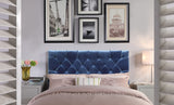 Rivka Navy Queen Velvet Headboard