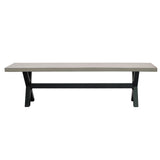 Noble House Mayla Indoor Light Gray Finished Lightweight Concrete Concrete Dining Bench