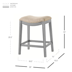Grover Fabric Counter Stool Lyon Cream