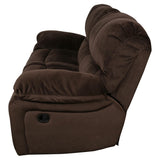 Porter Designs Ramsey Microfiber Dual seat Transitional Reclining Love Brown 03-112C-02B-6012