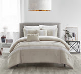 Brice Beige King 5pc Comforter Set