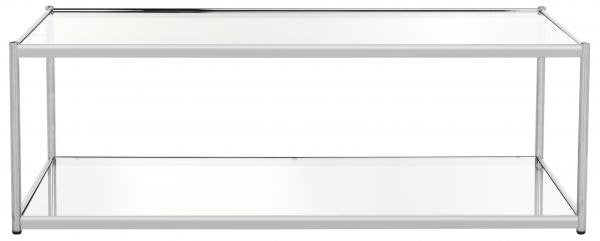 Safavieh Zola Coffee Table Glass Chrome Metal Plating Iron Tube MMT6000A 889048253209