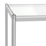 Safavieh Zola Coffee Table Glass Chrome Metal Plating Iron Tube MMT6000A 889048253209