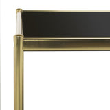 Safavieh Zola Coffee Table Glass Gold Metal Plating Iron Tube MMT6000B 889048253216