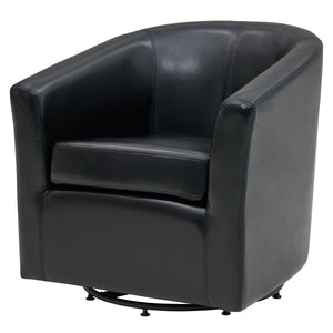 Hayden 360-Degree Swivel Tub Chair – Luxurious Bonded Leather, Sturdy Construction, Fully Assembled
