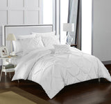 Daya White Queen 4pc Duvet Set