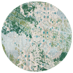 Monaco 219 Contemporary Power Loomed 100% Polypropylene Friese Rug Green / Turquoise