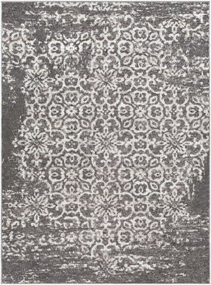 Monte Carlo MNC-2305 Traditional Polypropylene Rug MNC2305-9312 Charcoal, Light Gray, White 100% Polypropylene 8'10" x 12'