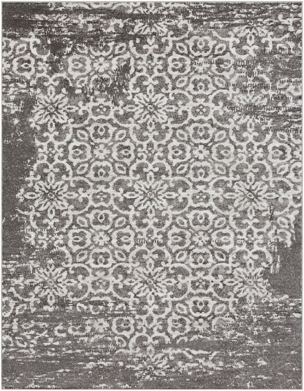 Monte Carlo MNC-2305 Traditional Polypropylene Rug MNC2305-710103 Charcoal, Light Gray, White 100% Polypropylene 7'10" x 10'2"