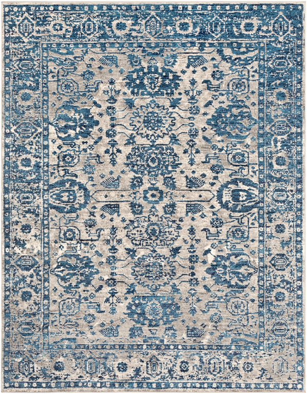 Monte Carlo MNC-2310 Traditional Polypropylene Rug MNC2310-710103 Light Gray, Sky Blue, Navy, White 100% Polypropylene 7'10" x 10'2"