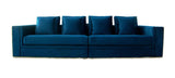 VIG Furniture Divani Casa Mobray - Glam Blue & Gold Fabric Sofa VGUIMY524-BLUE