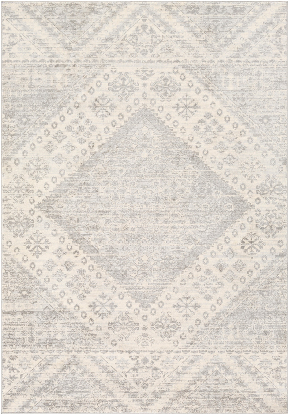Monaco MOC-2326 Global Polypropylene Rug MOC2326-810123 Medium Gray, Silver Gray, Cream 100% Polypropylene 8'10" x 12'3"