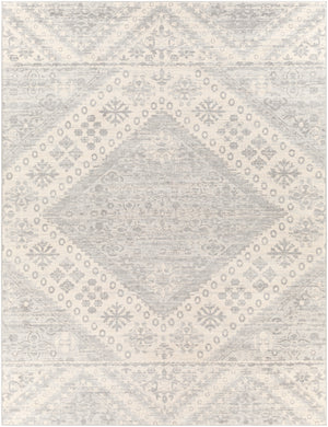 Monaco MOC-2326 Global Polypropylene Rug MOC2326-710103 Medium Gray, Silver Gray, Cream 100% Polypropylene 7'10" x 10'3"