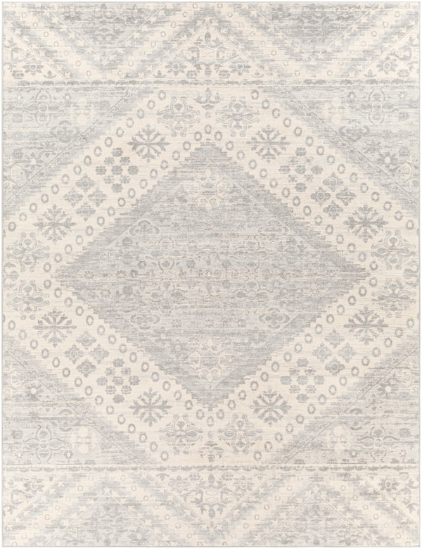 Monaco MOC-2326 Global Polypropylene Rug MOC2326-710103 Medium Gray, Silver Gray, Cream 100% Polypropylene 7'10" x 10'3"