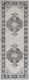 Monaco MOC-2329 Traditional Polypropylene Rug MOC2329-2773 Black, Cream, Silver Gray, Medium Gray 100% Polypropylene 2'7" x 7'3"