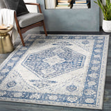 Monaco MOC-2330 Traditional Polypropylene Rug MOC2330-810123 Navy, Cream, Silver Gray, Medium Gray 100% Polypropylene 8'10" x 12'3"