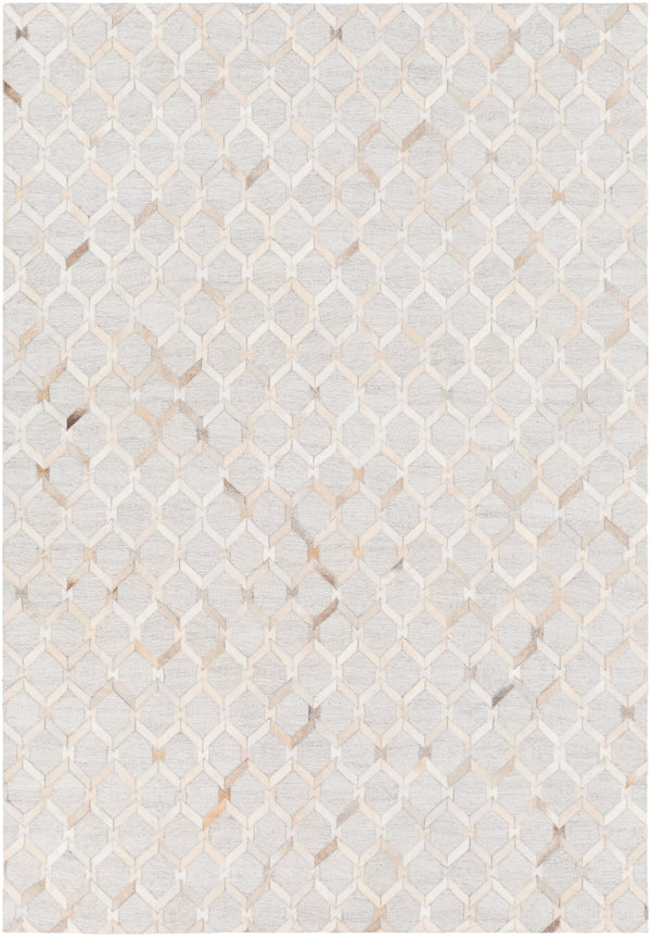 Medora MOD-1005 Modern Hair On Hide, Chenille-Viscose Rug MOD1005-913 Camel, Khaki, Cream, Light Gray 65% Hair On Hide, 35% Chenille-Viscose 9' x 13'