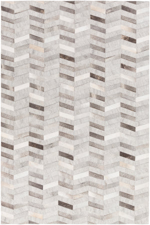 Medora MOD-1008 Modern Hair On Hide, Chenille-Viscose Rug MOD1008-913 Dark Brown, Camel, Light Gray, Cream 65% Hair On Hide, 35% Chenille-Viscose 9' x 13'