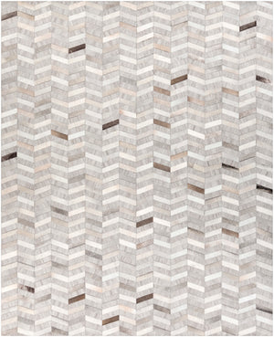 Medora MOD-1008 Modern Hair On Hide, Chenille-Viscose Rug MOD1008-810 Dark Brown, Camel, Light Gray, Cream 65% Hair On Hide, 35% Chenille-Viscose 8' x 10'