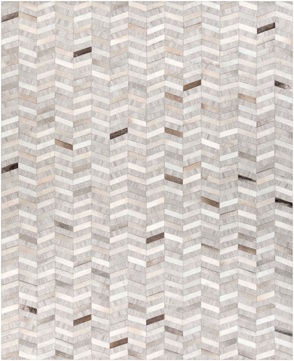 Medora MOD-1008 Modern Hair On Hide, Chenille-Viscose Rug MOD1008-810 Dark Brown, Camel, Light Gray, Cream 65% Hair On Hide, 35% Chenille-Viscose 8' x 10'