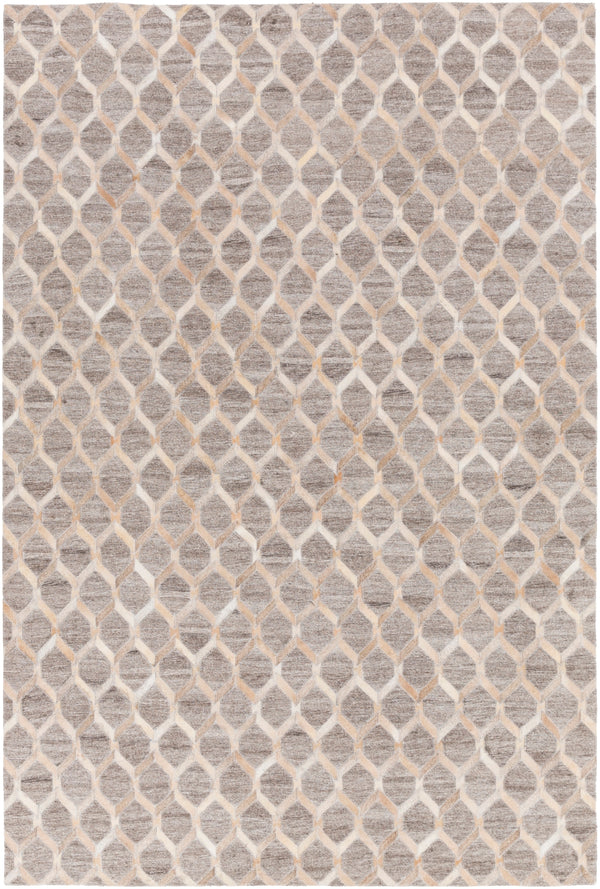 Medora MOD-1009 Modern Hair On Hide, Chenille-Viscose Rug MOD1009-913 Wheat, Taupe, Cream, Camel 65% Hair On Hide, 35% Chenille-Viscose 9' x 13'