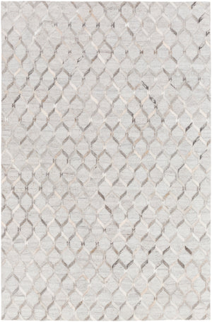 Medora MOD-1010 Modern Hair On Hide, Chenille-Viscose Rug MOD1010-913 Medium Gray, Cream, Light Gray 65% Hair On Hide, 35% Chenille-Viscose 9' x 13'