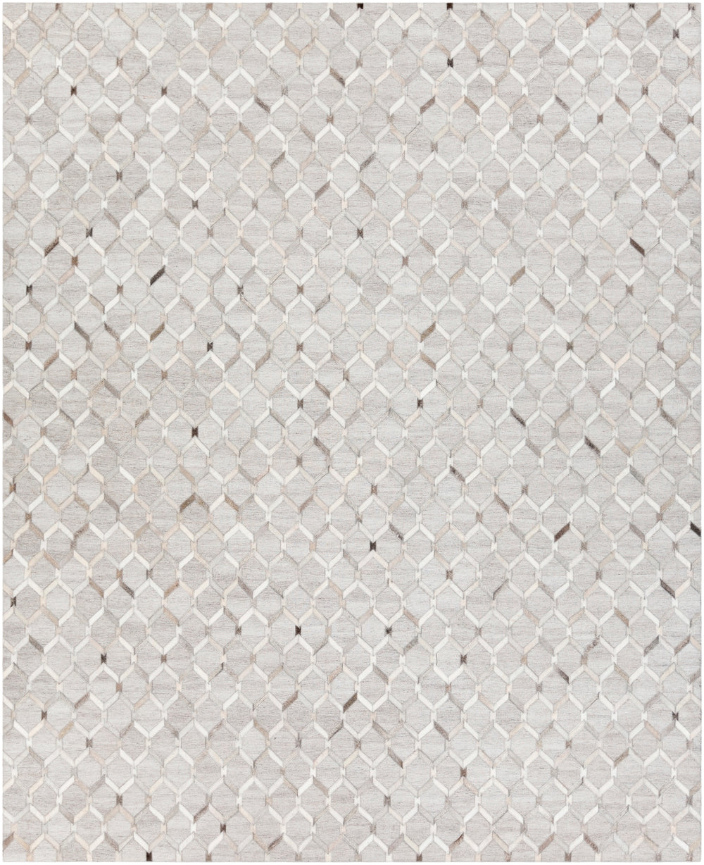 Medora MOD-1010 Modern Hair On Hide, Chenille-Viscose Rug MOD1010-913 Medium Gray, Cream, Light Gray 65% Hair On Hide, 35% Chenille-Viscose 9' x 13'