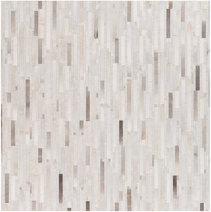 Medora MOD-1016 Modern Hair On Hide, Chenille-Viscose Rug MOD1016-8SQ Camel, Light Gray, Cream, Dark Brown 65% Hair On Hide, 35% Chenille-Viscose 8' Square