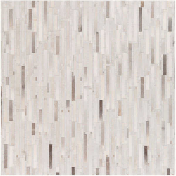 Medora MOD-1016 Modern Hair On Hide, Chenille-Viscose Rug MOD1016-8SQ Camel, Light Gray, Cream, Dark Brown 65% Hair On Hide, 35% Chenille-Viscose 8' Square
