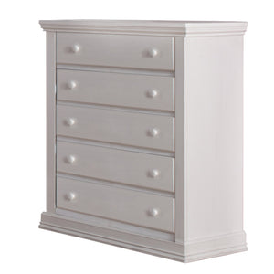 Pali Modena 5-Drawer Chest Vintage White Acacia, Poplar and Birch Veneer 2105-VW