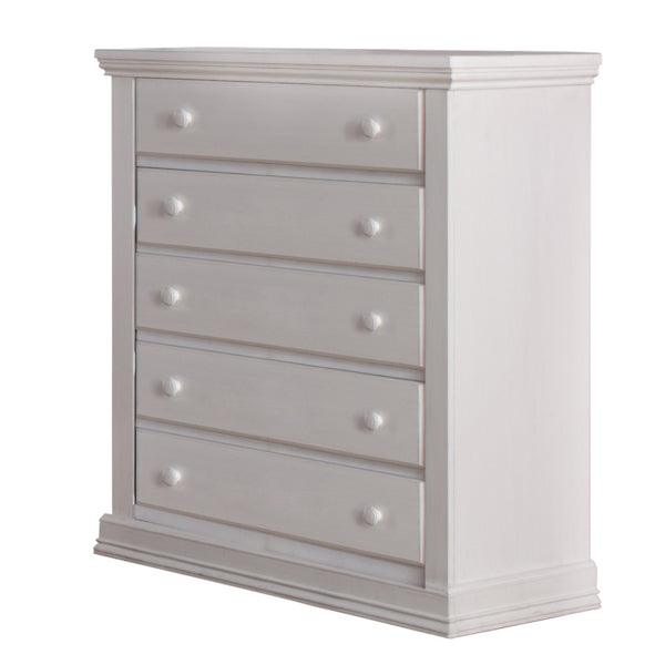 Pali Modena 5-Drawer Chest Vintage White Acacia, Poplar and Birch Veneer 2105-VW