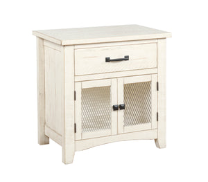 Vilo Home Modern Western White Nightstand with USB Power VH2713-NS VH2713-NS