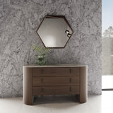 Modrest Chelton - Contemporary White Ceramic & Walnut Dresser