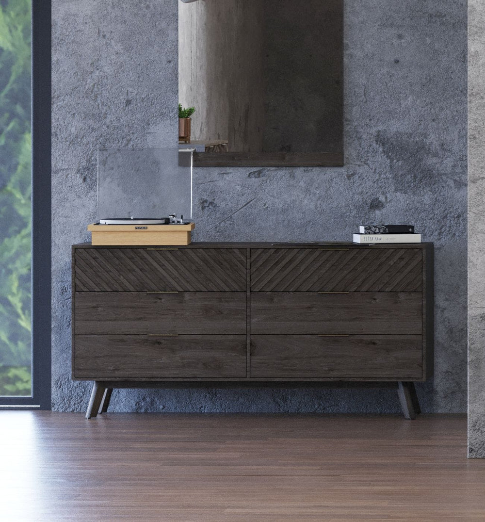 VIG Furniture Modrest Daisy Mid-Century Dark Acacia Dresser VGWDKYOTO-DRS