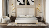VIG Furniture Modrest Daystar - Modern Beige Velvet & Gold Bed VGVCBD1905-19-BGE-BED