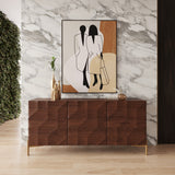 Modrest Killeen - Modern Gold + Walnut Buffet