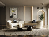 VIG Furniture Modrest - Kilmer Modern Grey Curved Fabric Sectional Sofa VGOD-ZW-22017