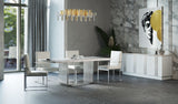 VIG Furniture Modrest Kingsley Modern Marble & Stainless Steel Dining Table VGVCT8933-STL