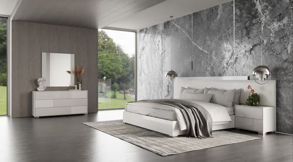 VIG Furniture Modrest Monza Italian Modern White Bedroom Set VGACMONZA-SET