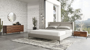 VIG Furniture Modrest Paula - Mid-Century Grey Upholstered Bed VGMABR-103 VGMABR-103