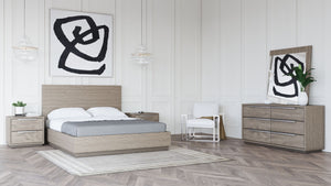 VIG Furniture Modrest Samson - Contemporary Grey and Silver Bed VGLBHAMI-KB207-01