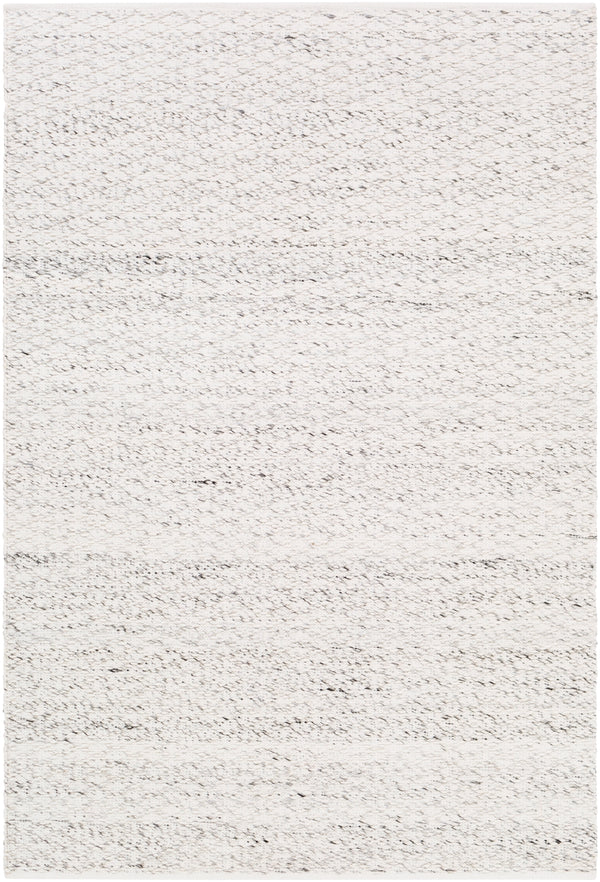 Modena MOE-1002 Modern Polyester Rug MOE1002-576 Ivory, Black 100% Polyester 5' x 7'6"