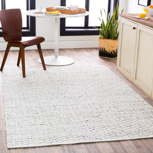 Modena MOE-1002 Modern Polyester Rug MOE1002-810 Ivory, Black 100% Polyester 8' x 10'