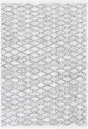 Modena MOE-1003 Modern Polyester Rug MOE1003-810 Medium Gray, White 100% Polyester 8' x 10'