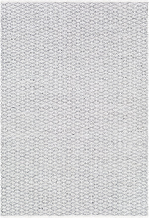 Modena MOE-1003 Modern Polyester Rug MOE1003-576 Medium Gray, White 100% Polyester 5' x 7'6"
